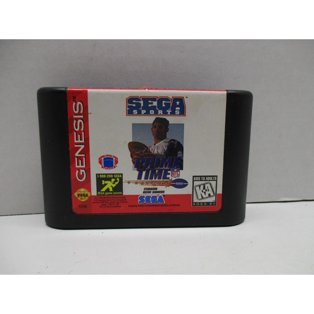 Prime Time NFL Starring Deion Sanders (Sega Genesis, 1995) Game Only